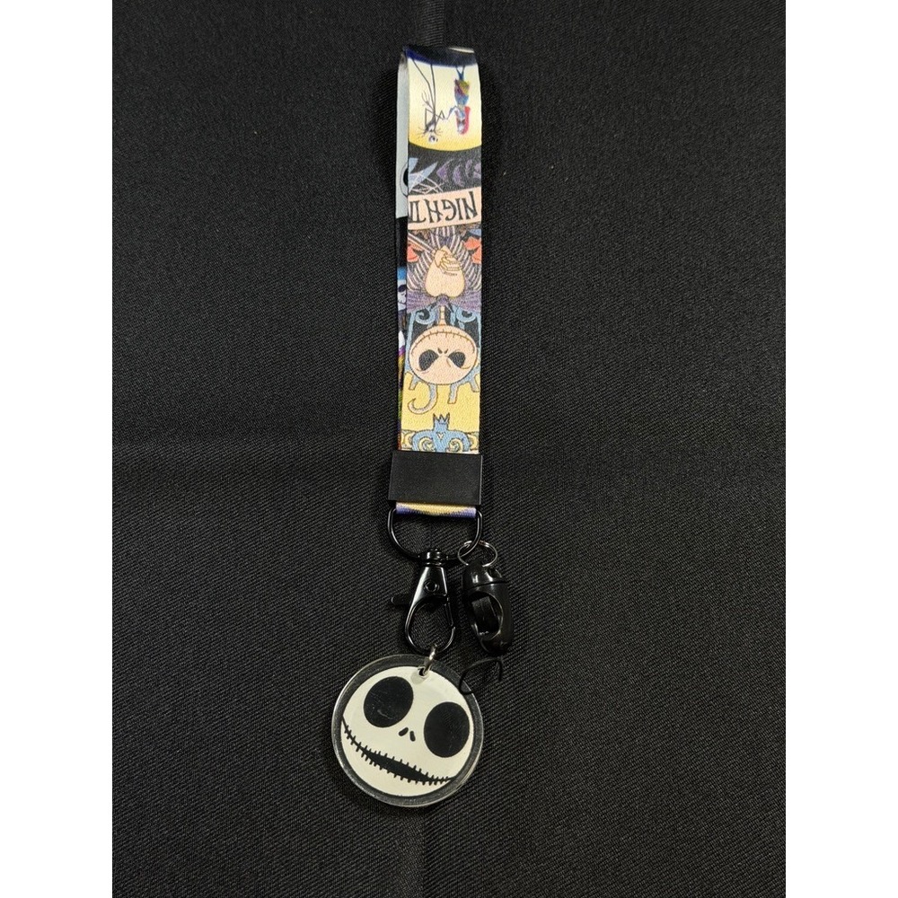 Disney Nightmare Before Christmas Wristlet Lanyard Keychain Jack Skellington